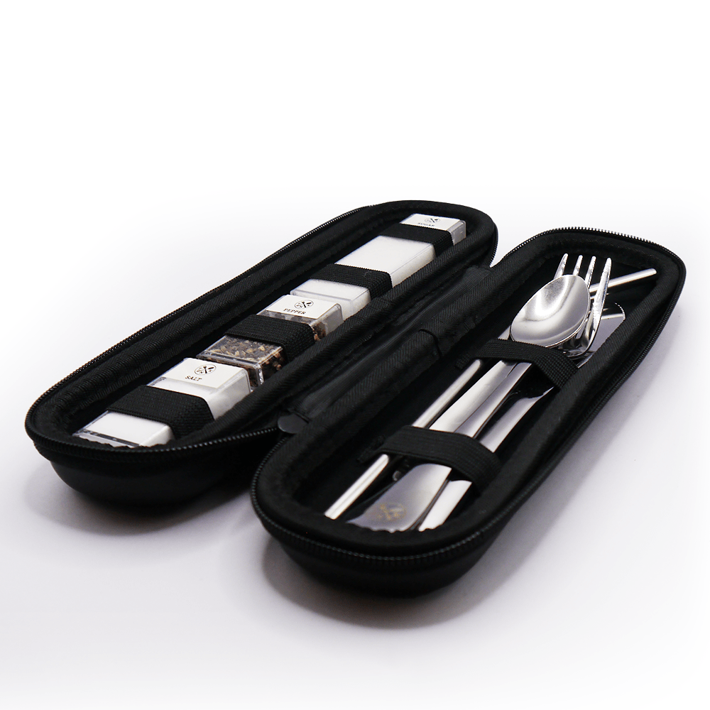 Nomad’s Pocket Kitchen – Compact Cutlery & Condiment Kit