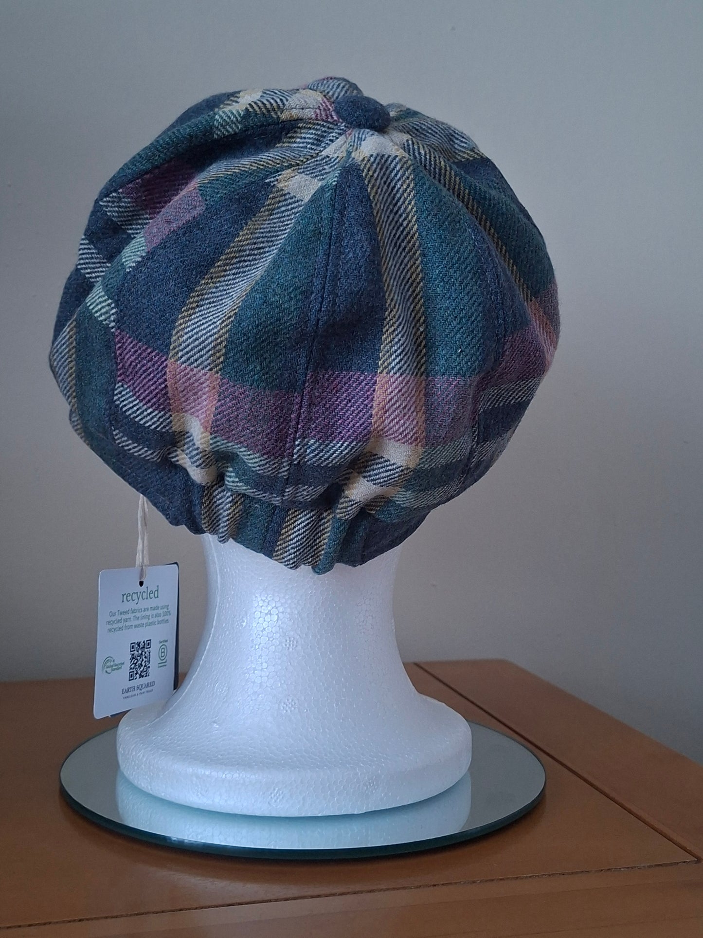 Earth Squared Recycled Tweed Baker Boy Cap