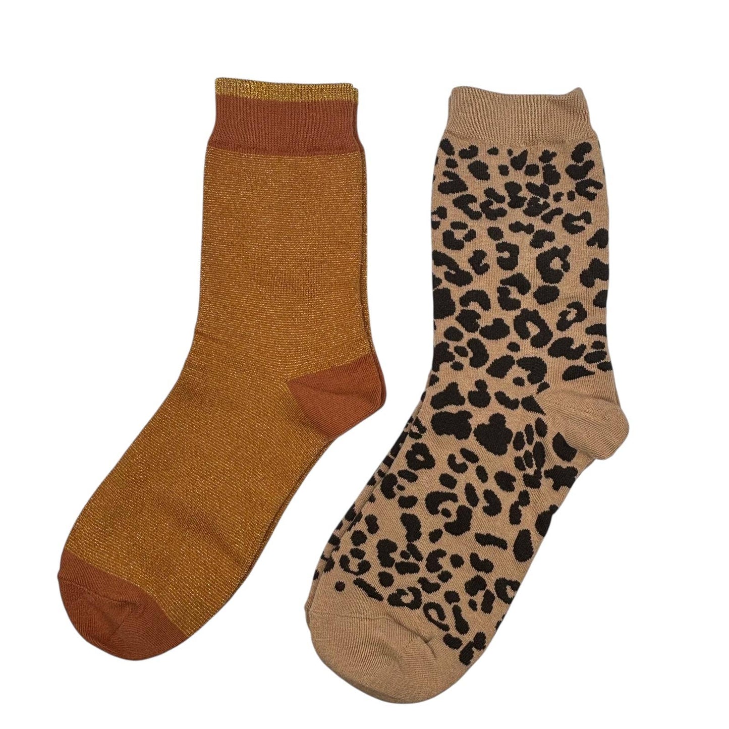 Sixton London - Copper Tokyo & Sand Leopard Sock Box Duo