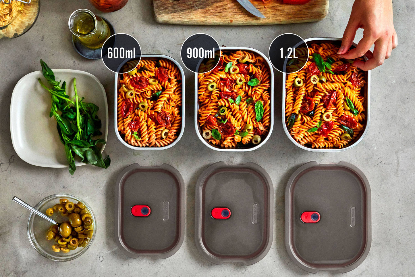Black+Blum - Lunch Box - Microwave-Safe Leak Proof Stainless Steel Box: Medium 900ml