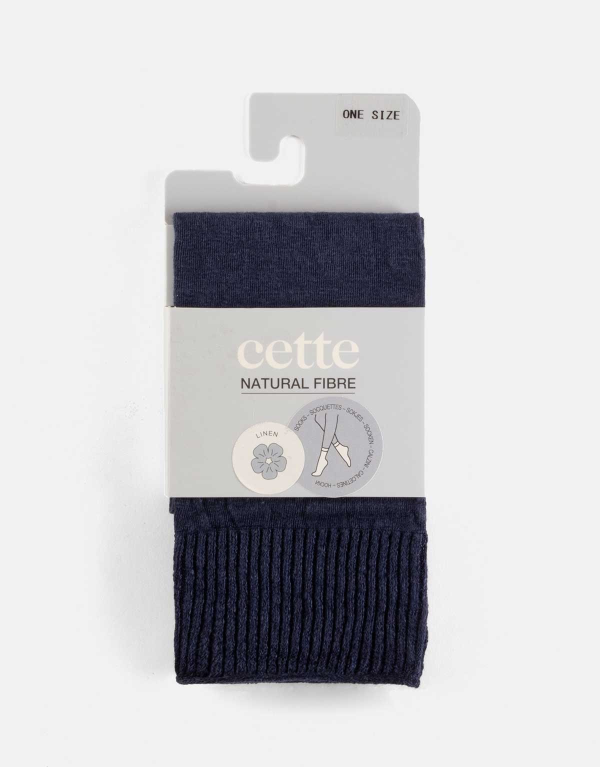 Cette - Linen Socks without Elastic Band, Women Socks, Natural Fibre: One Size