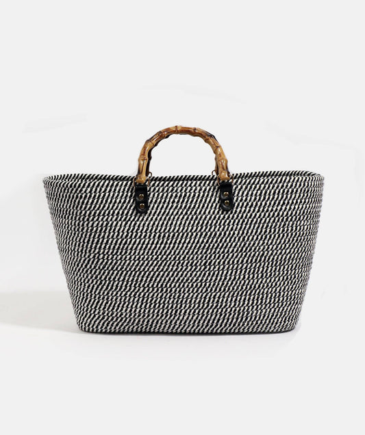 Pia Rossini - Narina Basket Bag - Black/White