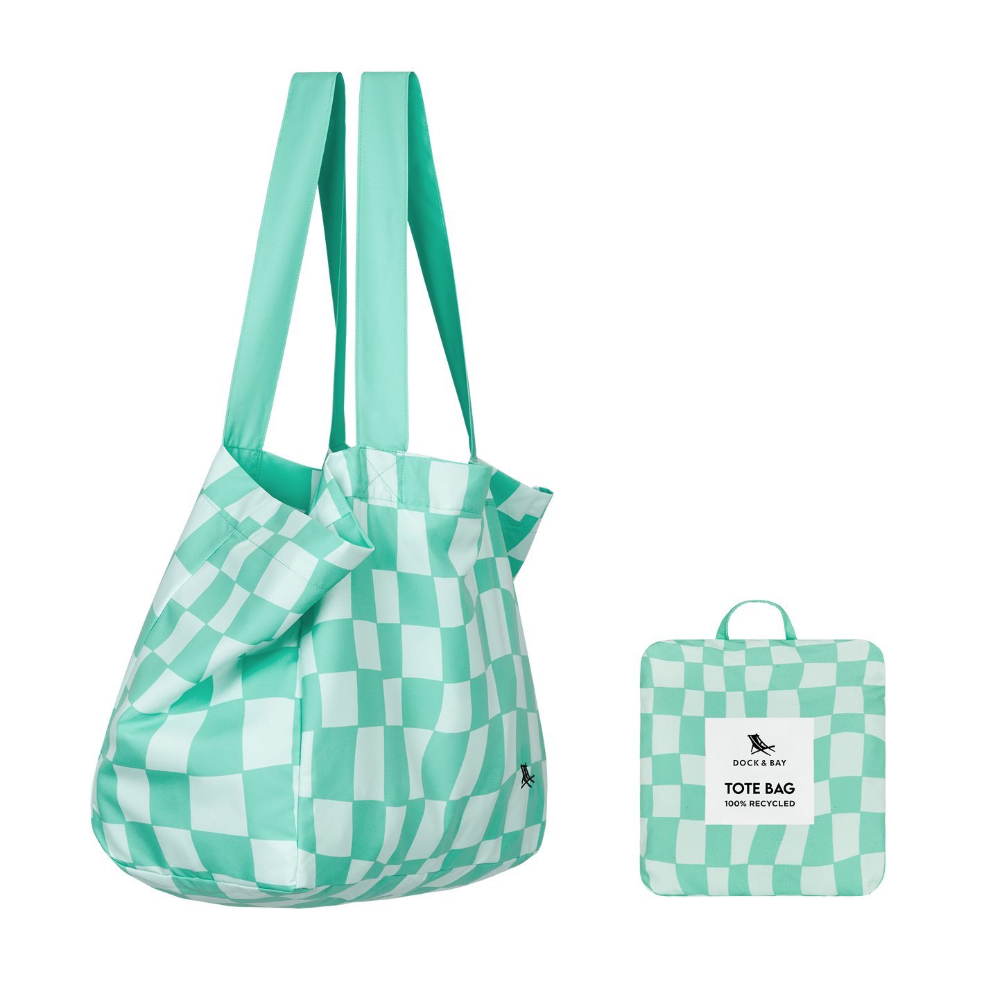 Dock & Bay UK - Dock & Bay Everyday Tote Bag - Check Mate: Medium (39x19cm)