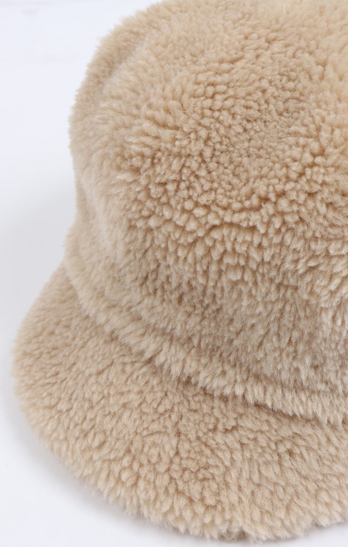 The Brielle Cap - Faux Fur in Camel