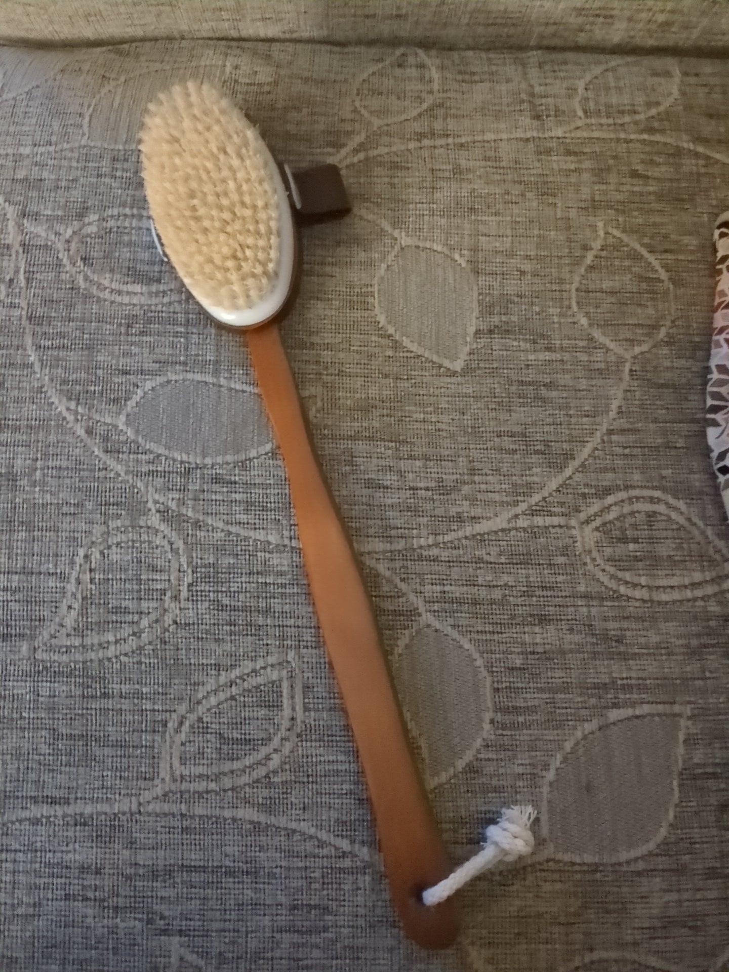 Croll & Denecke Bath Brush Dark Wood, Long Handle, Natural Spa Beauty Christmas Gift