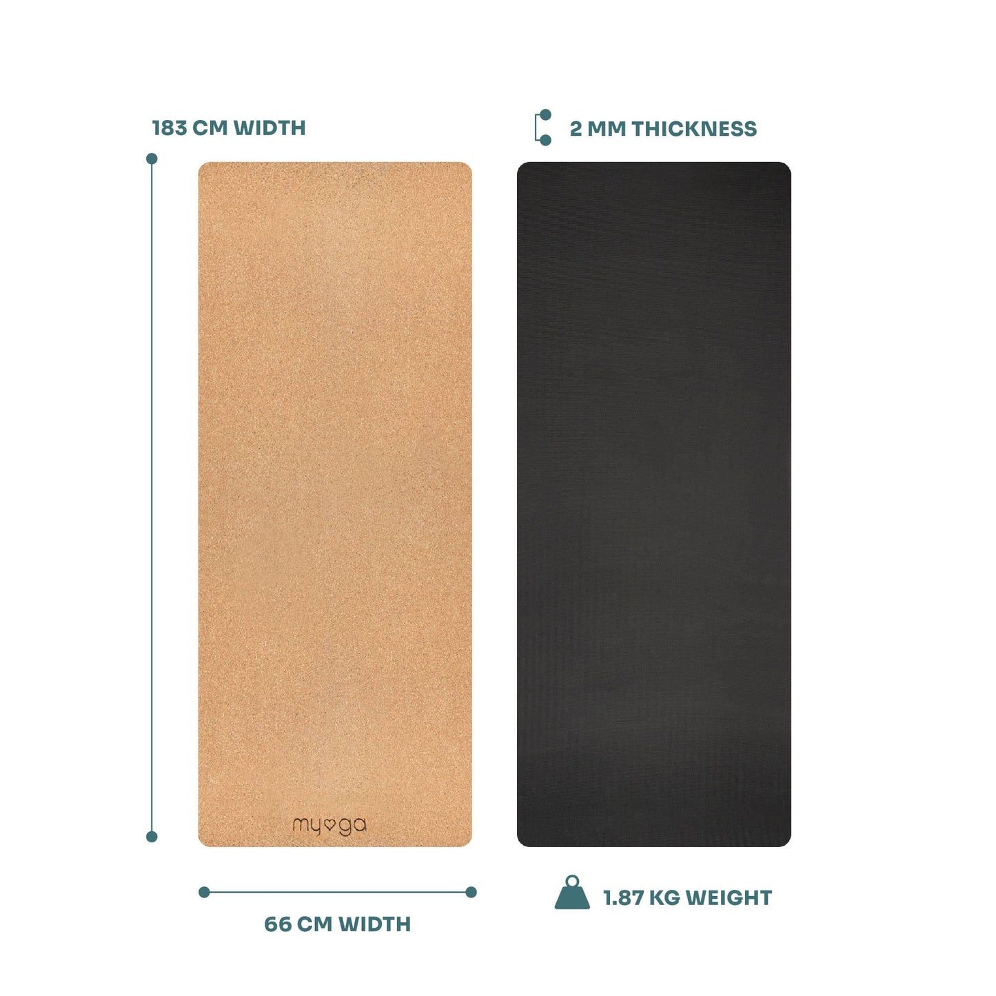 Myga Eco - Cork & Recycled Rubber Yoga Mat