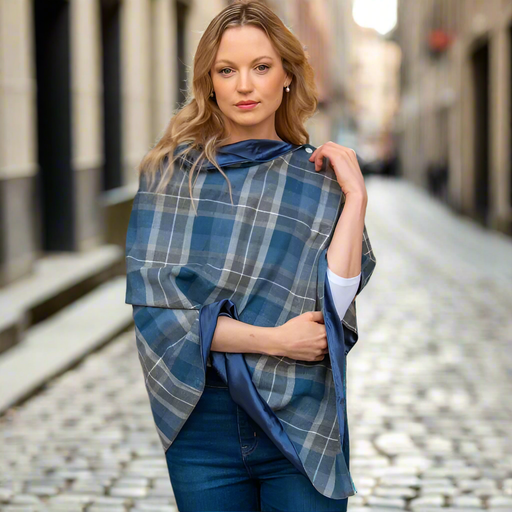 Tweed Wrap with Satin Lining by Earth Squared