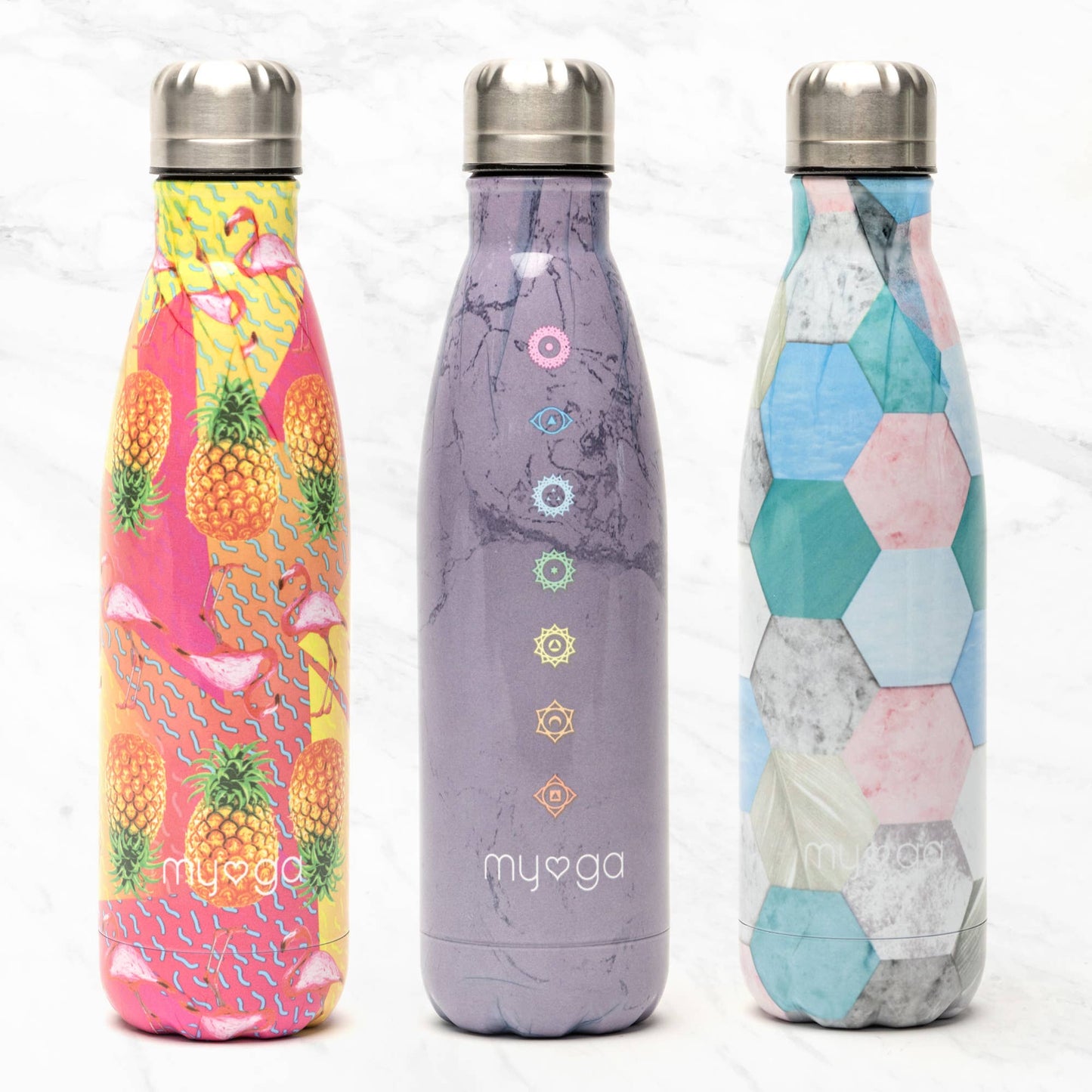 Myga Eco Tropical Metal Drinks Bottle 500ml