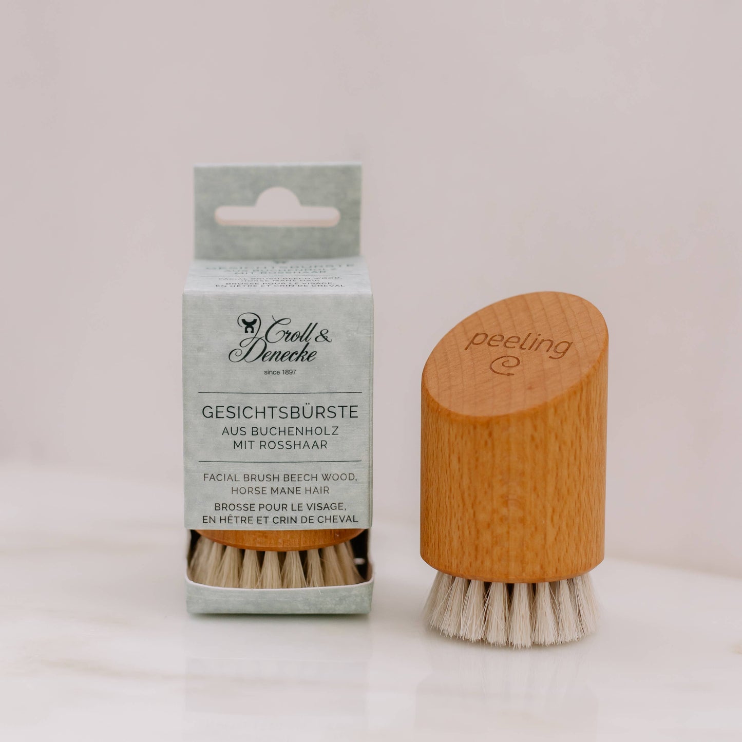 Croll & Denecke - Face brush, dry wood for exfoliating natural eco spa