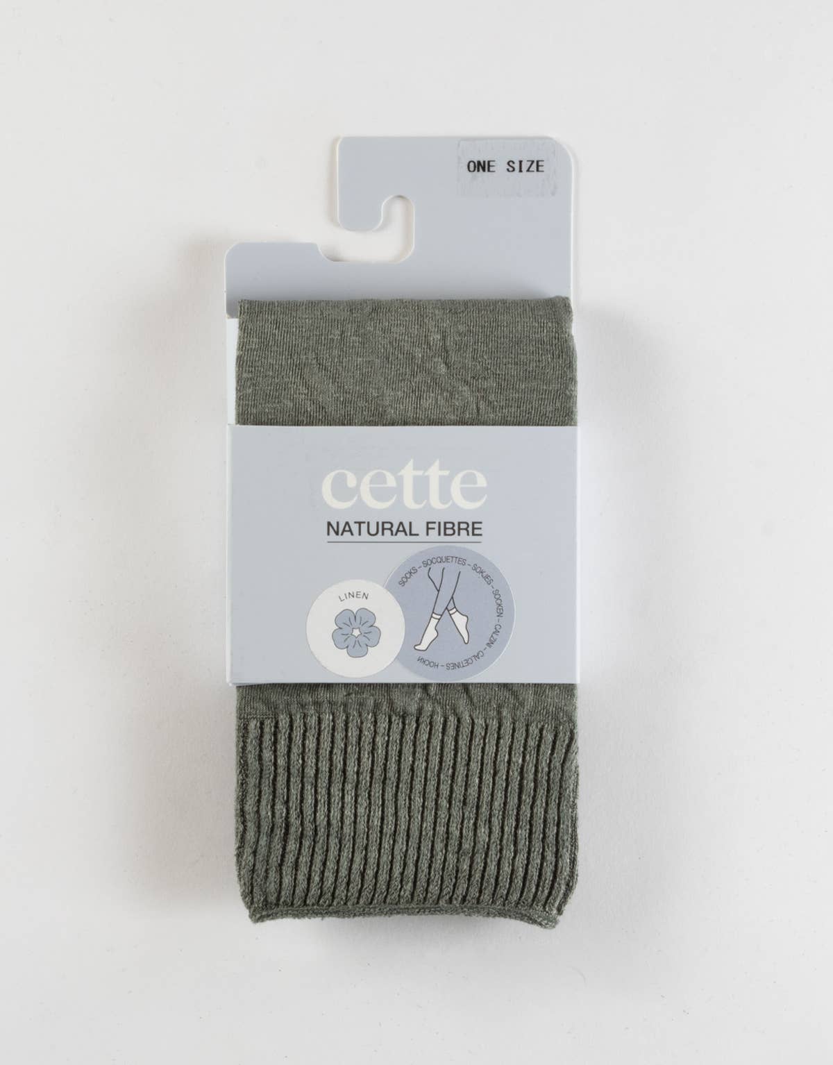 Cette - Linen Socks without Elastic Band, Women Socks, Natural Fibre: One Size