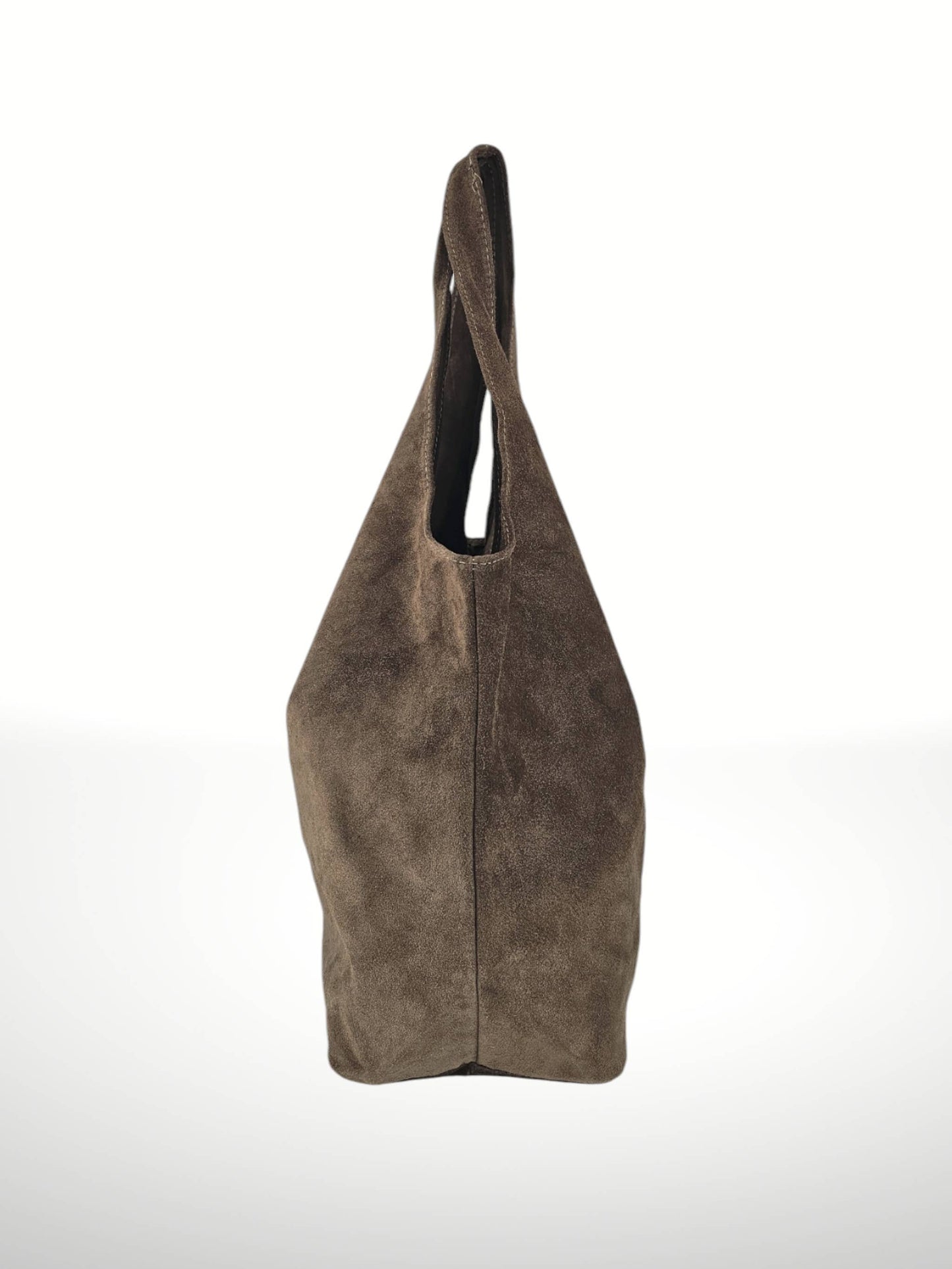 ITALIAN'S LEATHER - Giannina 221024 Suede Leather Shoulder Bag: Green