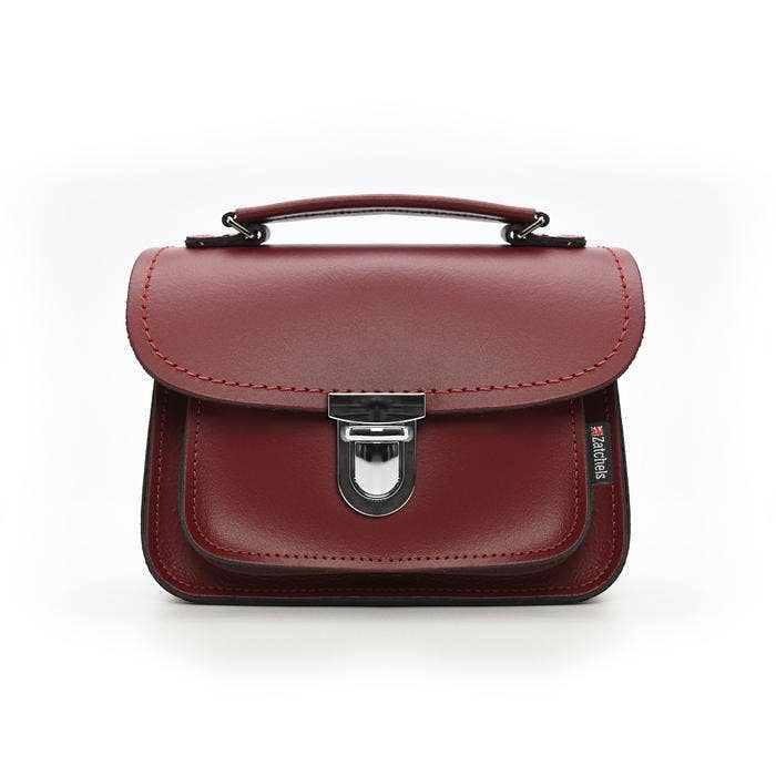Zatchels - Luna Handmade Leather Bag in Oxblood Red
