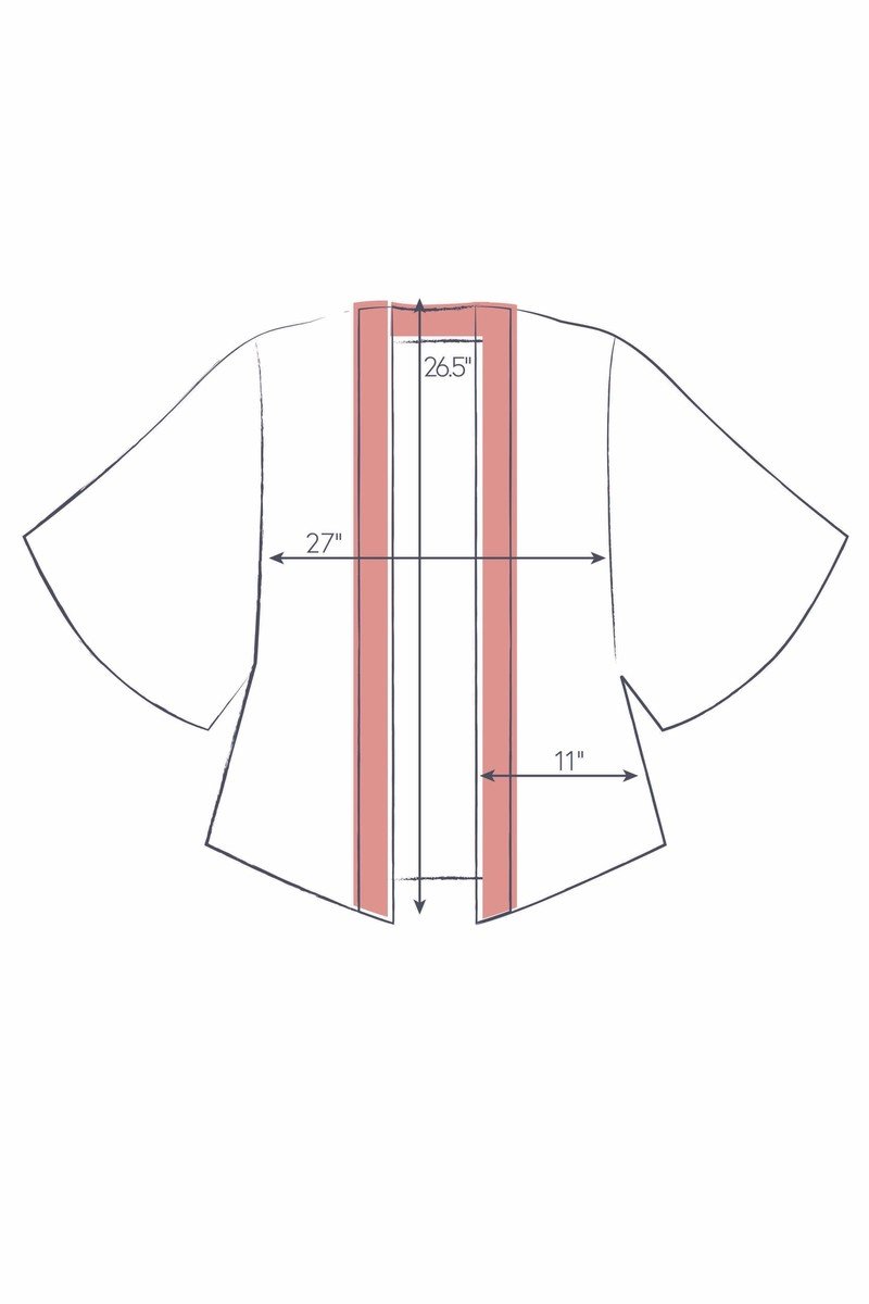 Denim Tapestry Kimono Jacket - Powder Design