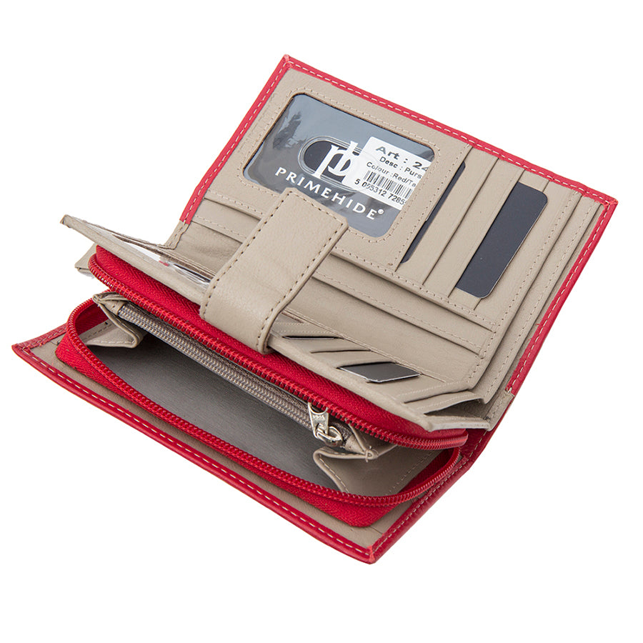 Celino Real Leather Ladies Bifold Tab Purse by Primehide