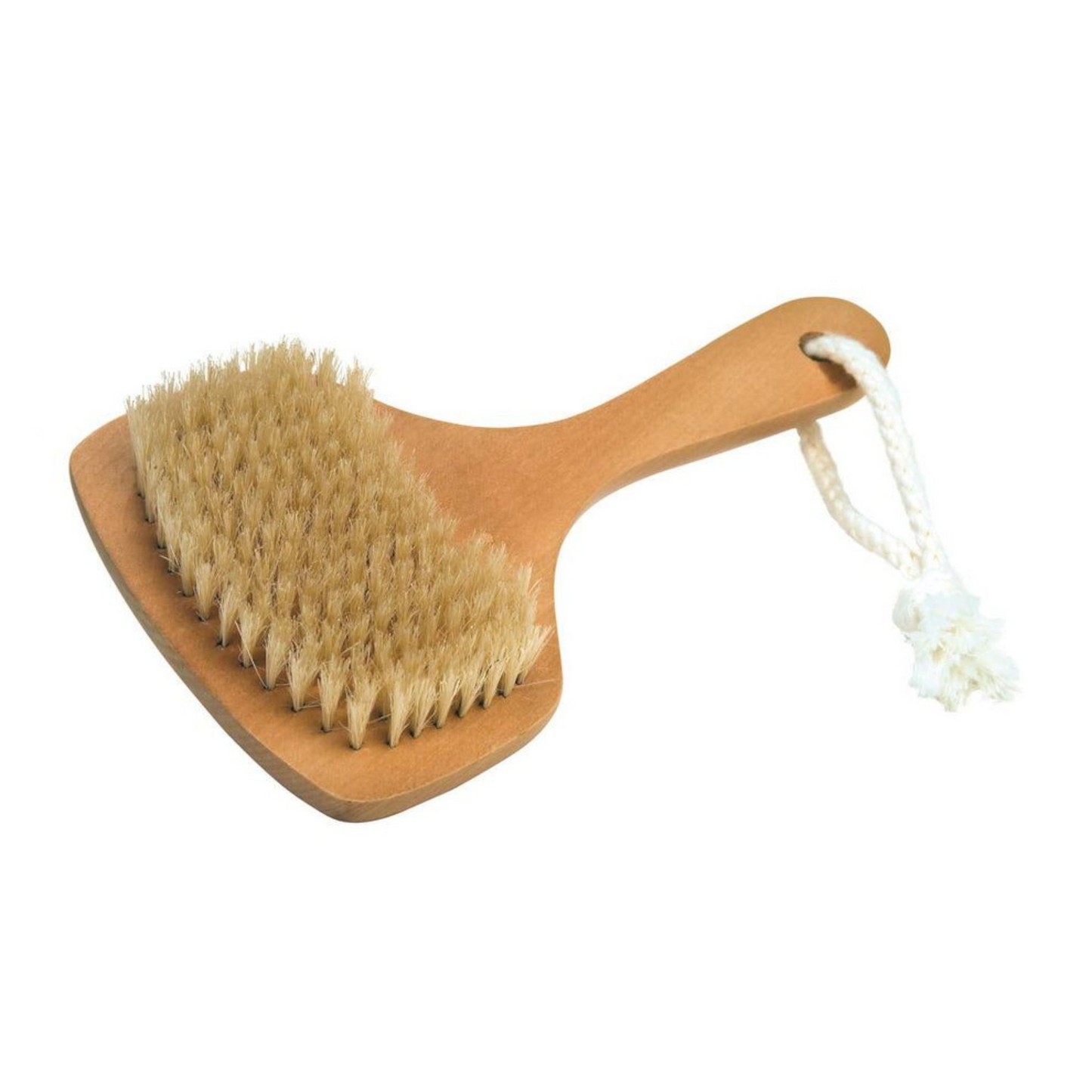 Angle view of bath brush on plain white background