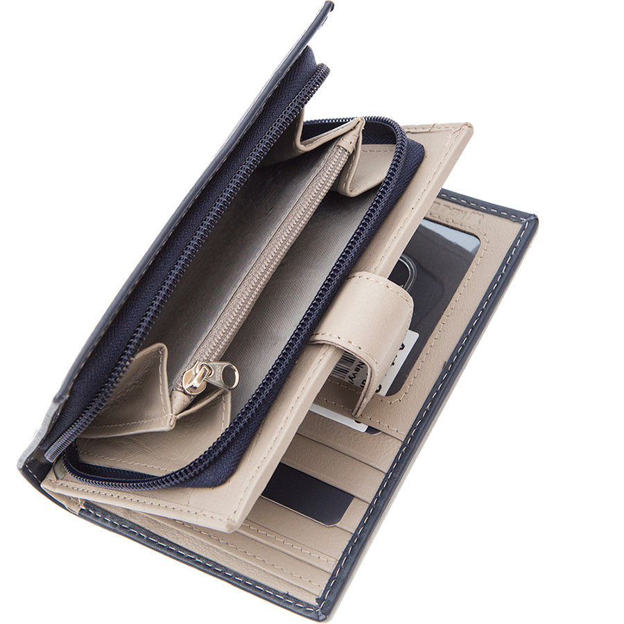 Celino Real Leather Ladies Bifold Tab Purse by Primehide