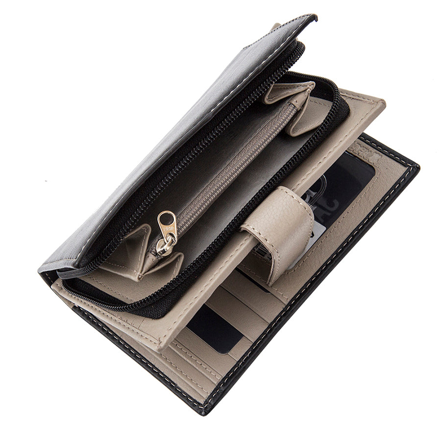 Celino Real Leather Ladies Bifold Tab Purse by Primehide