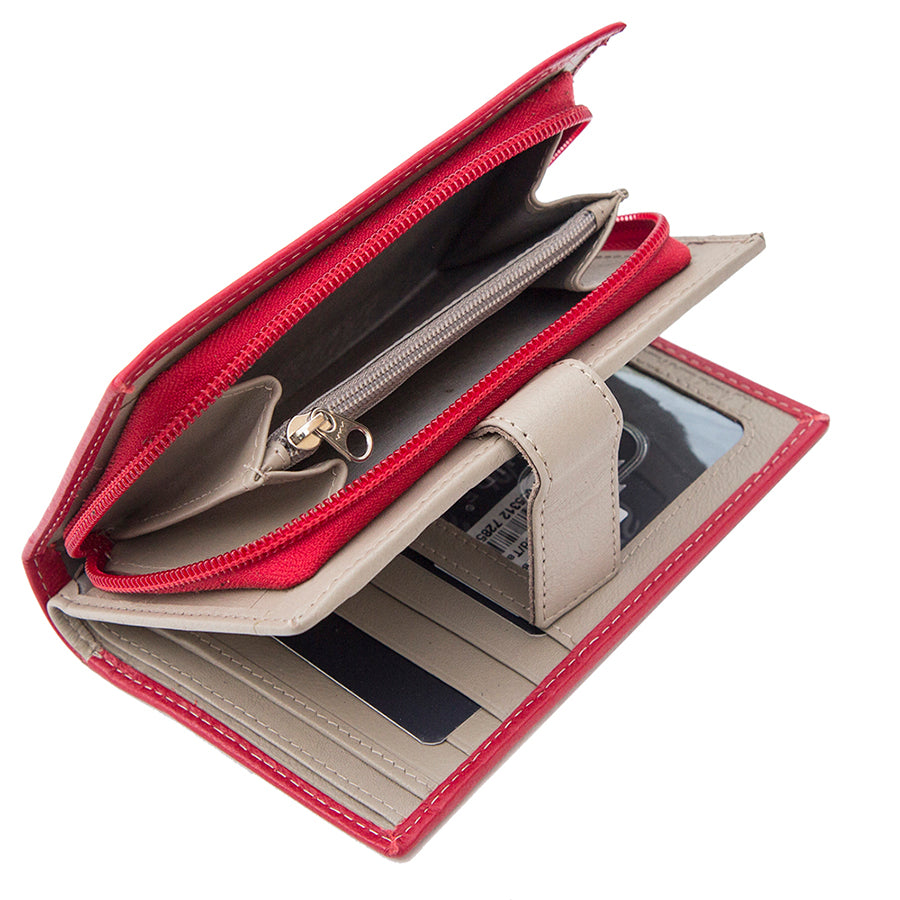 Celino Real Leather Ladies Bifold Tab Purse by Primehide