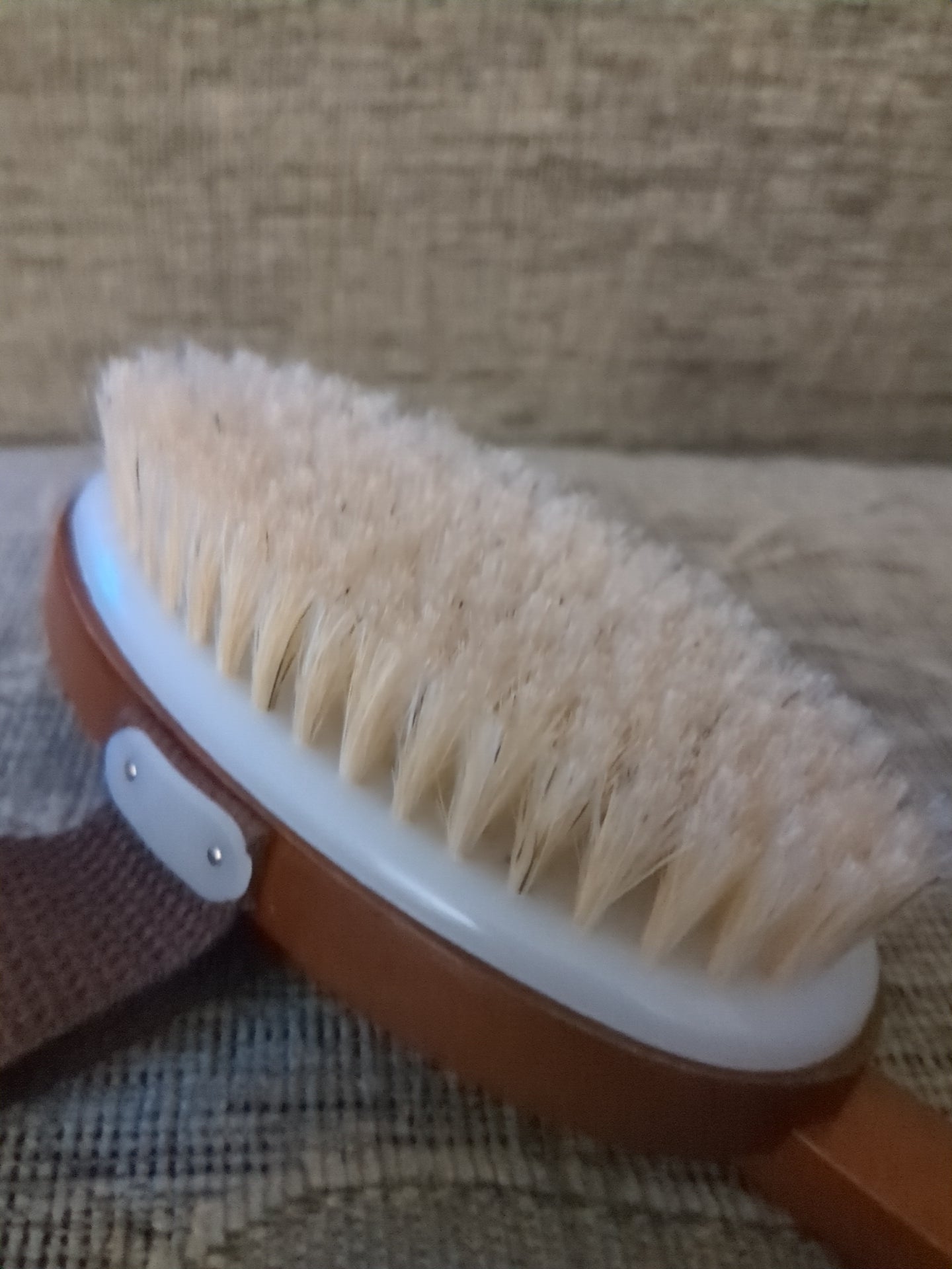 Croll & Denecke Bath Brush Dark Wood, Long Handle, Natural Spa Beauty Christmas Gift