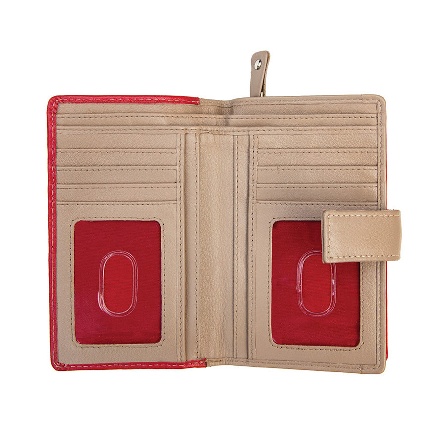 Celino Real Leather Ladies Bifold Tab Purse by Primehide