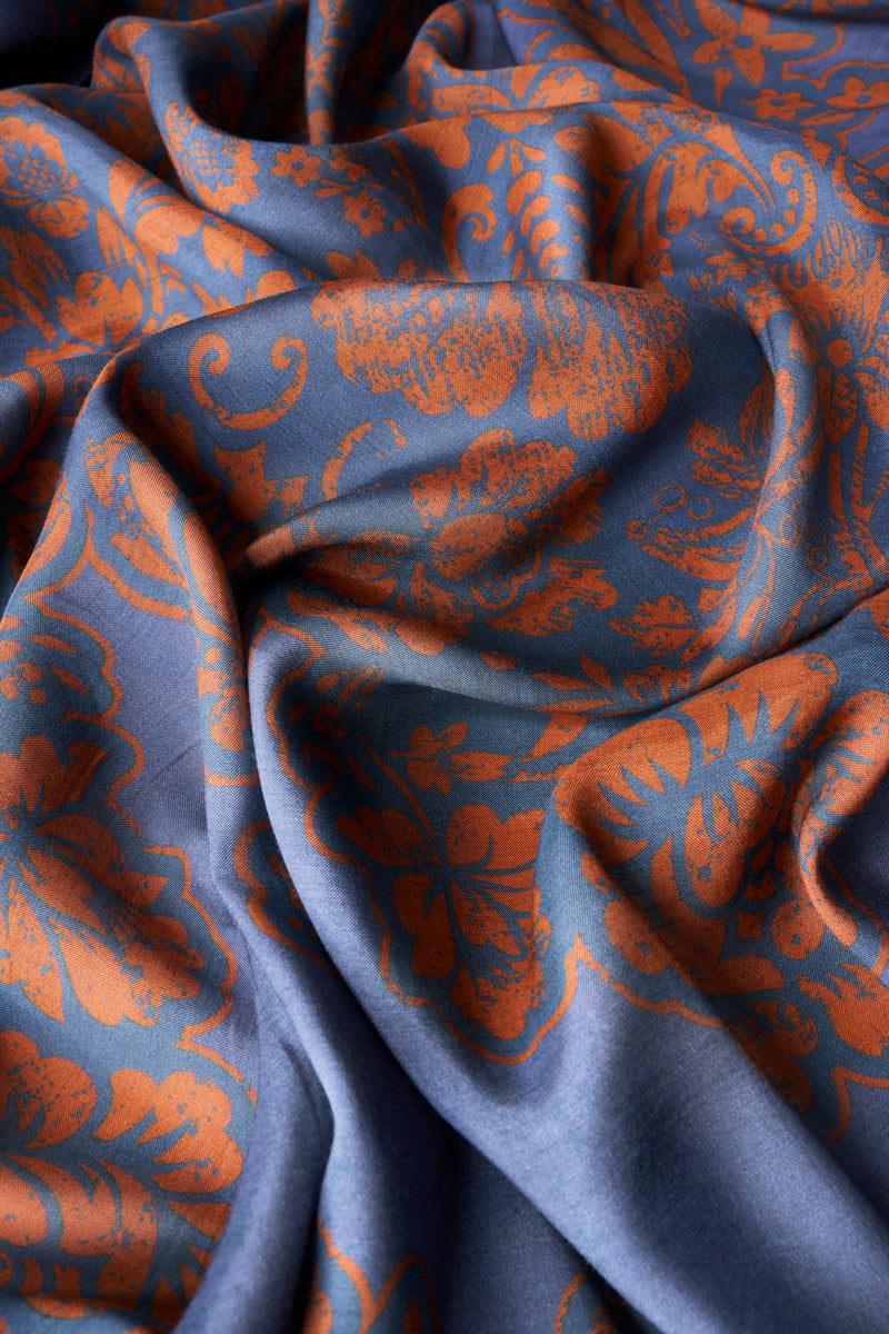 Denim Tapestry Kimono Jacket - Powder Design