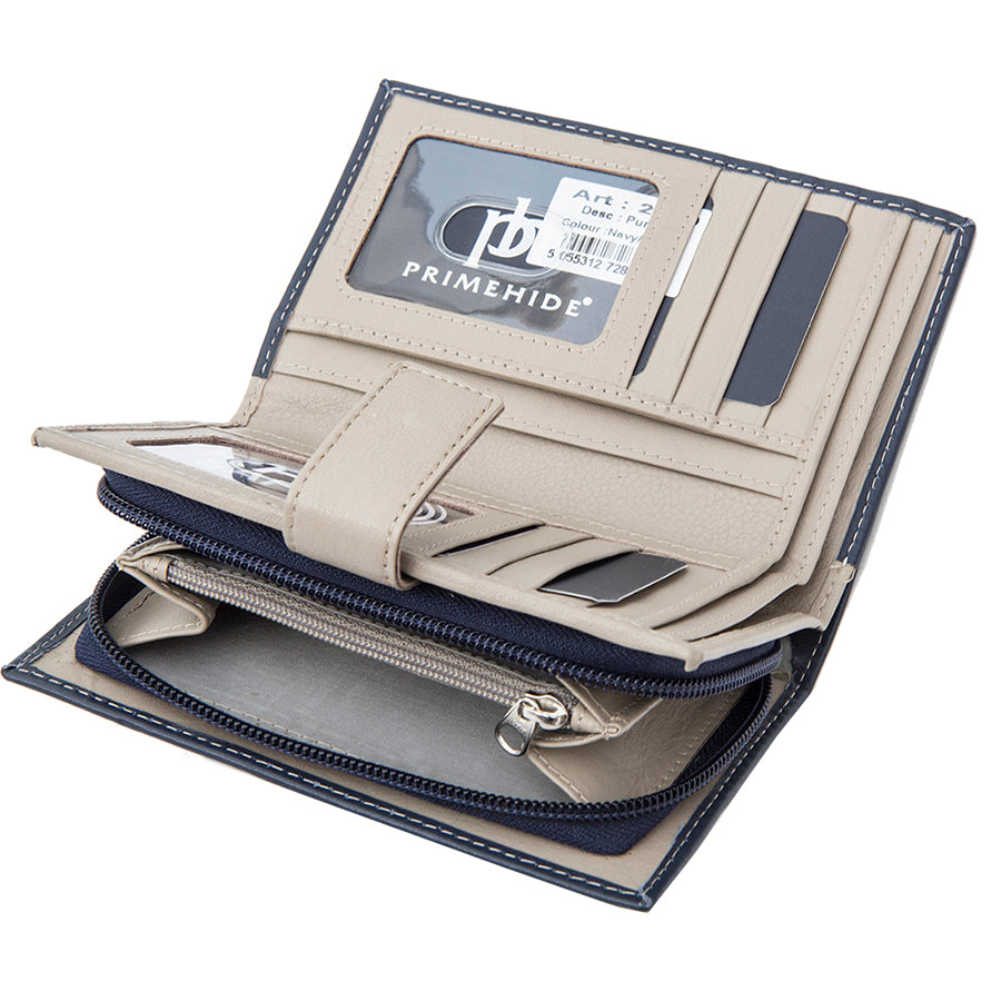 Celino Real Leather Ladies Bifold Tab Purse by Primehide
