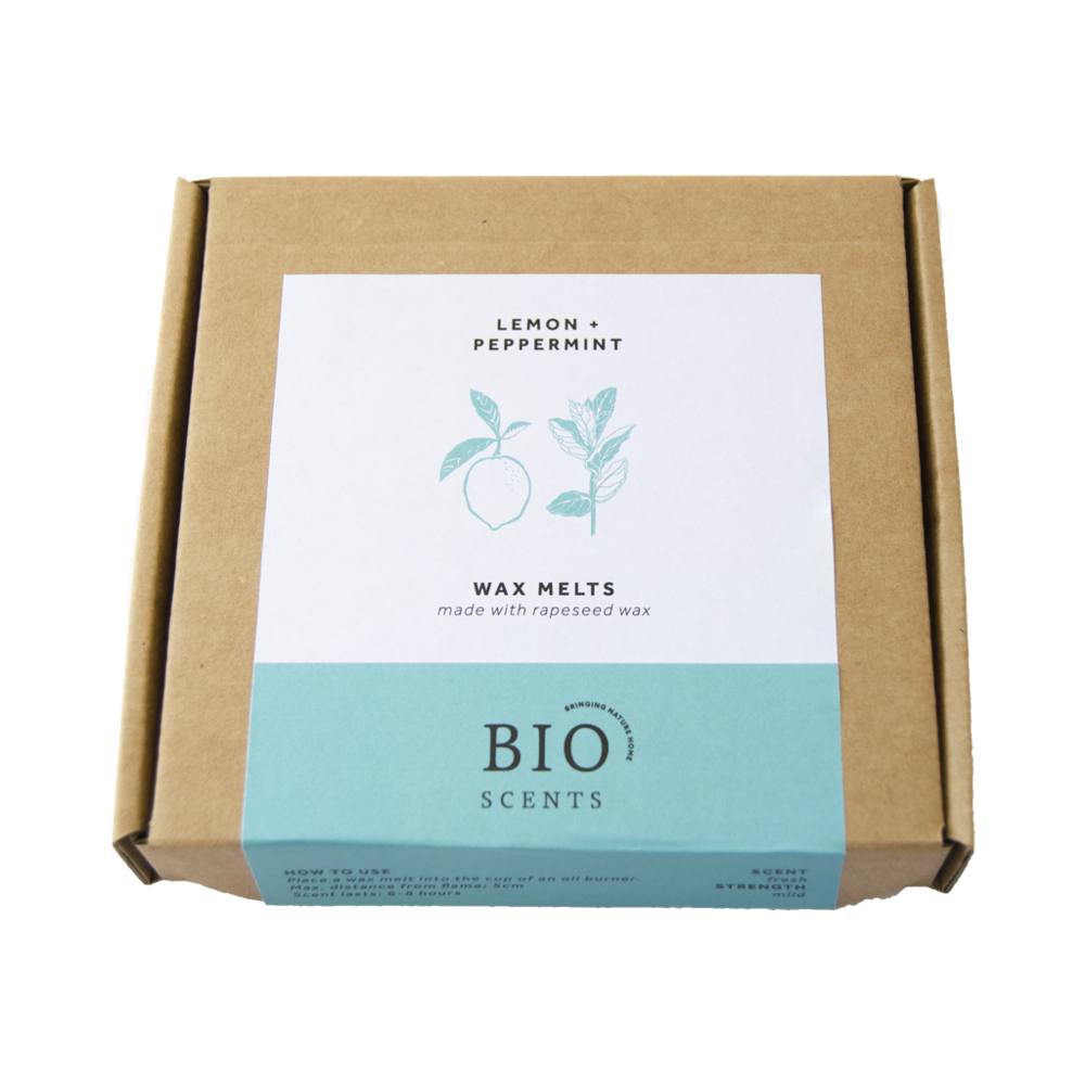 Bio Scents Organic Wax Melts - Lemon & Peppermint - Diamond Parrot Accessory Emporium