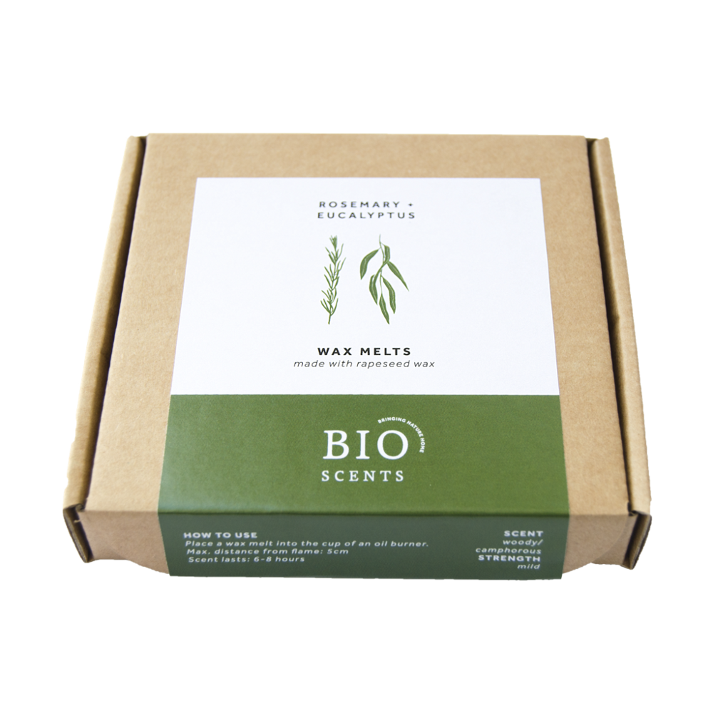 Bio Scents Organic Wax Melts - Rosemary & Eucalyptus - Diamond Parrot Accessory Emporium