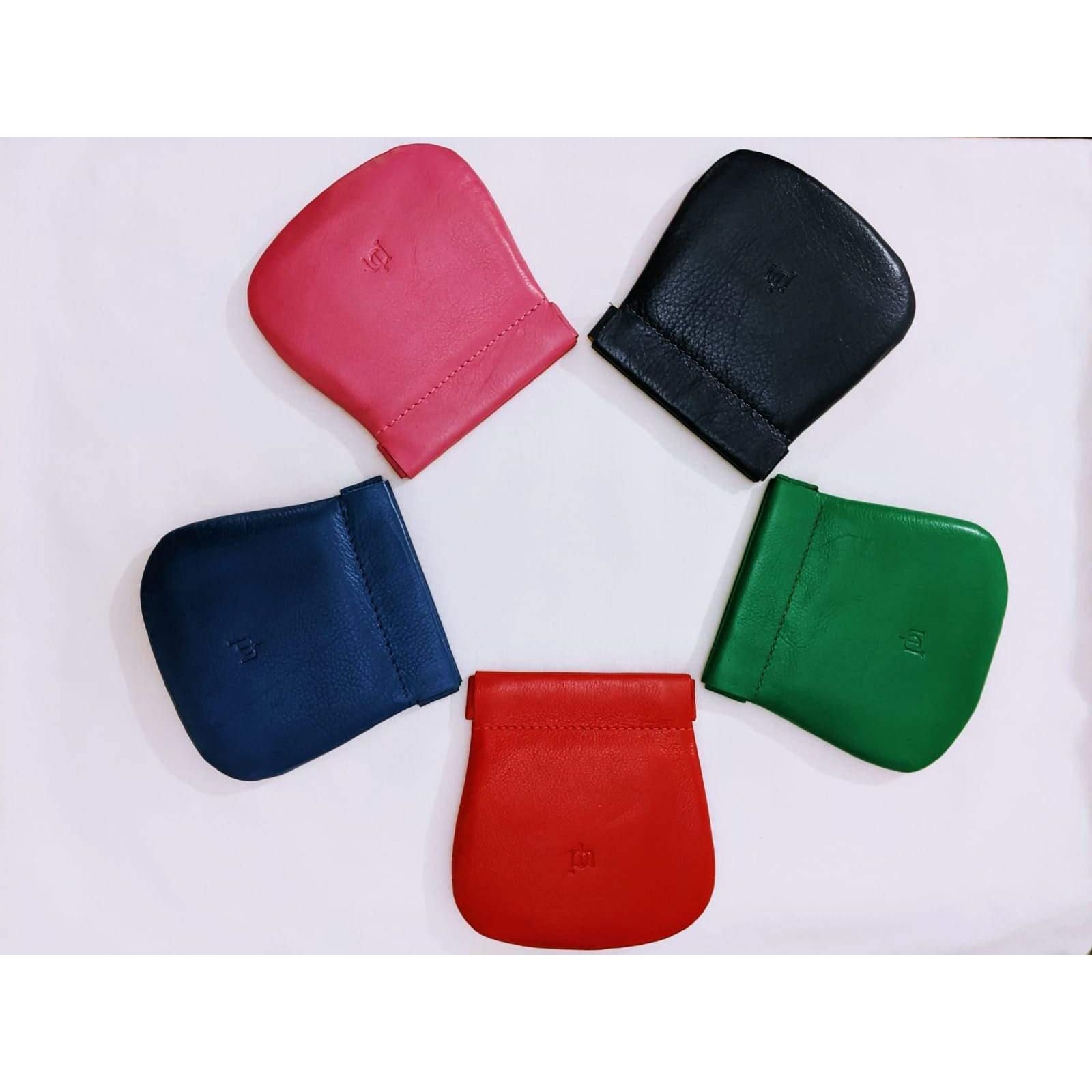 Clip to Coin Leather Purse by Primehide - Diamond Parrot Accessory Emporium