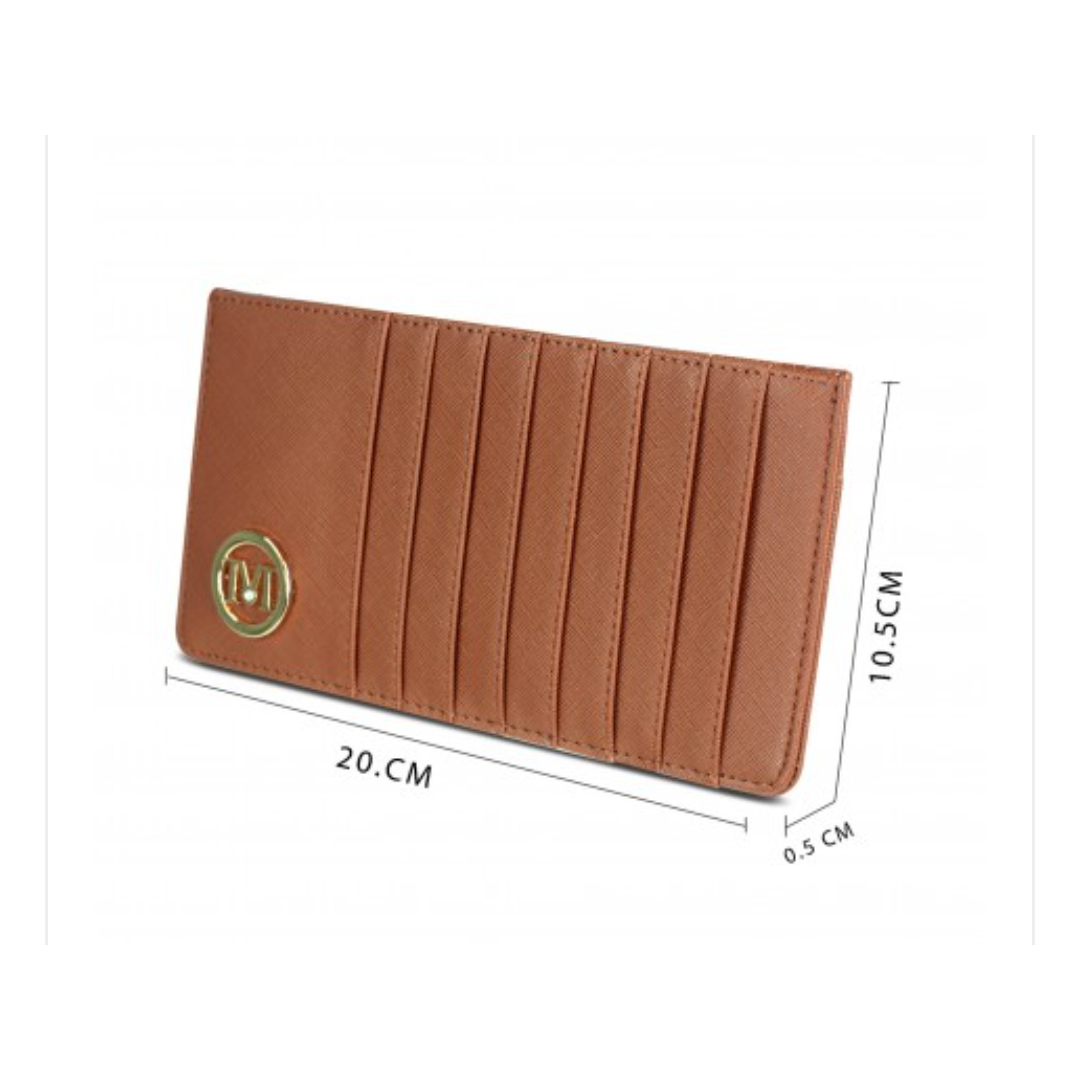 Ladies Slim Card and Cash Wallet by Miss Lulu - Diamond Parrot Accessory Emporium