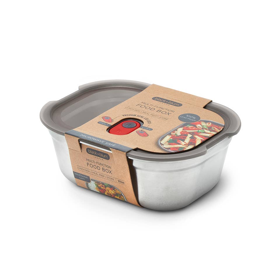 Black+Blum - Lunch Box - Microwave-Safe Leak Proof Stainless Steel Box: Medium 900ml