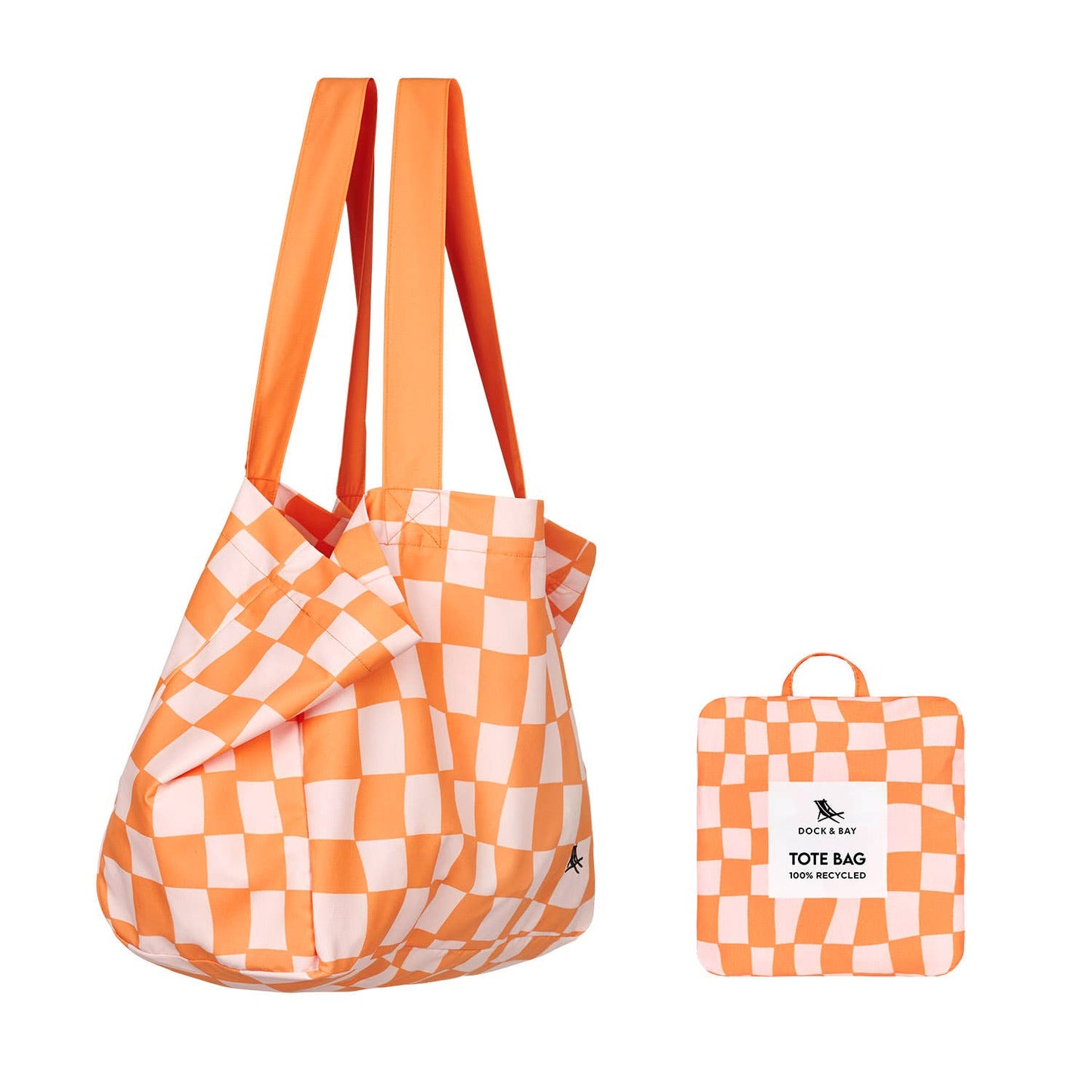 Dock & Bay UK - Dock & Bay Everyday Tote Bag - Groovy Check: Medium (39x19cm)