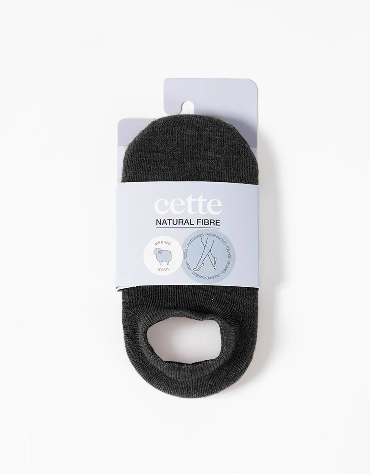 Cette - Merino Wool Footies Wool Invisible Socks Trainer Warm Socks: White / 35/38