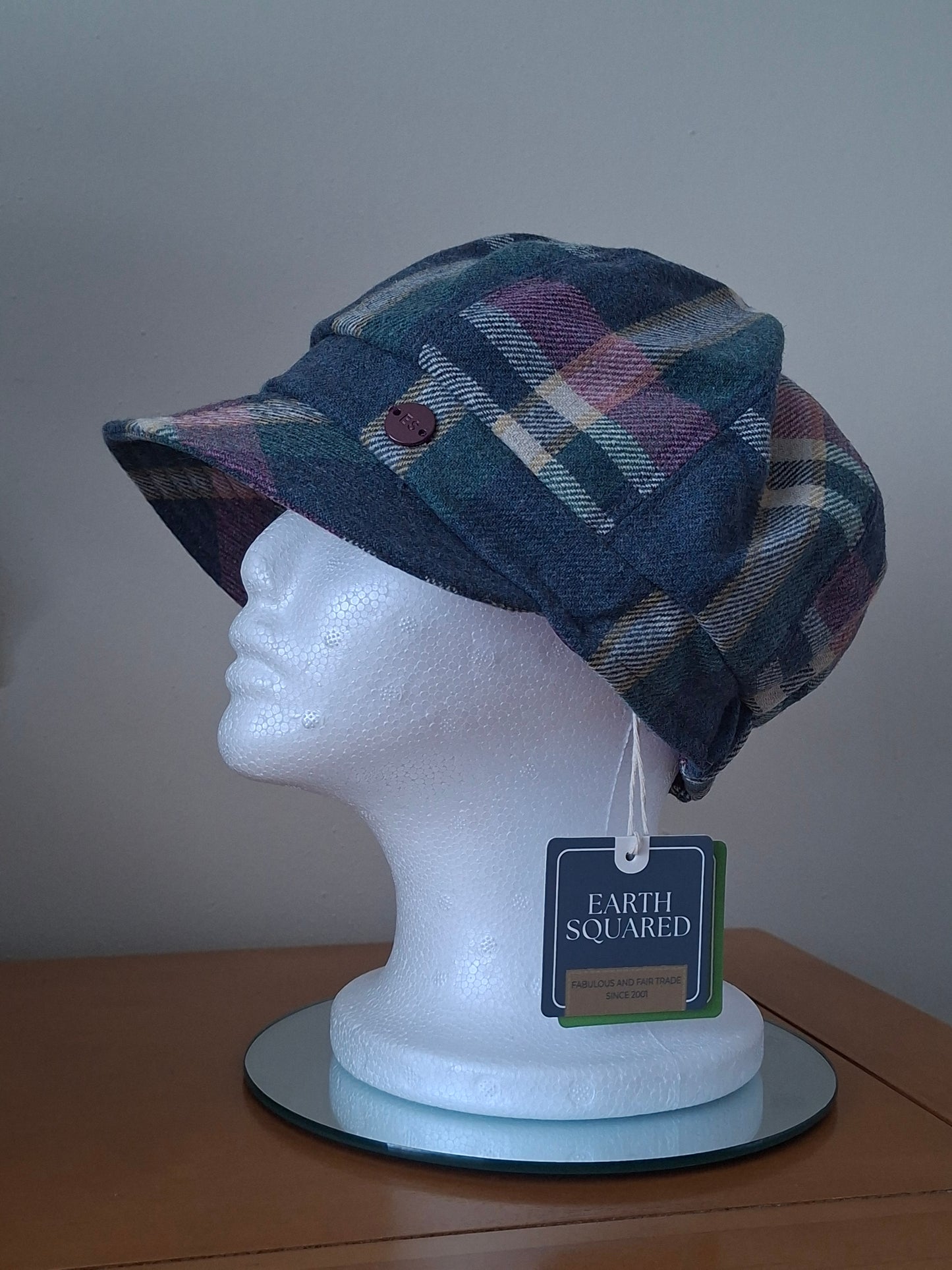 Earth Squared Recycled Tweed Baker Boy Cap
