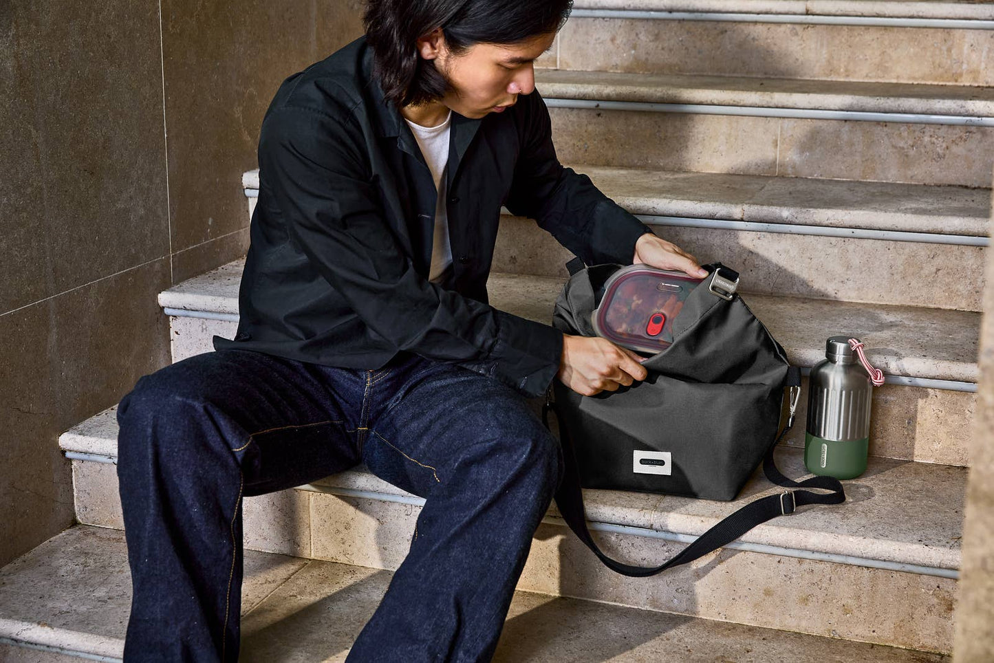 Black+Blum - Lunch Bag Large - Recycled Insulated Lunch Bag 10L: Slate