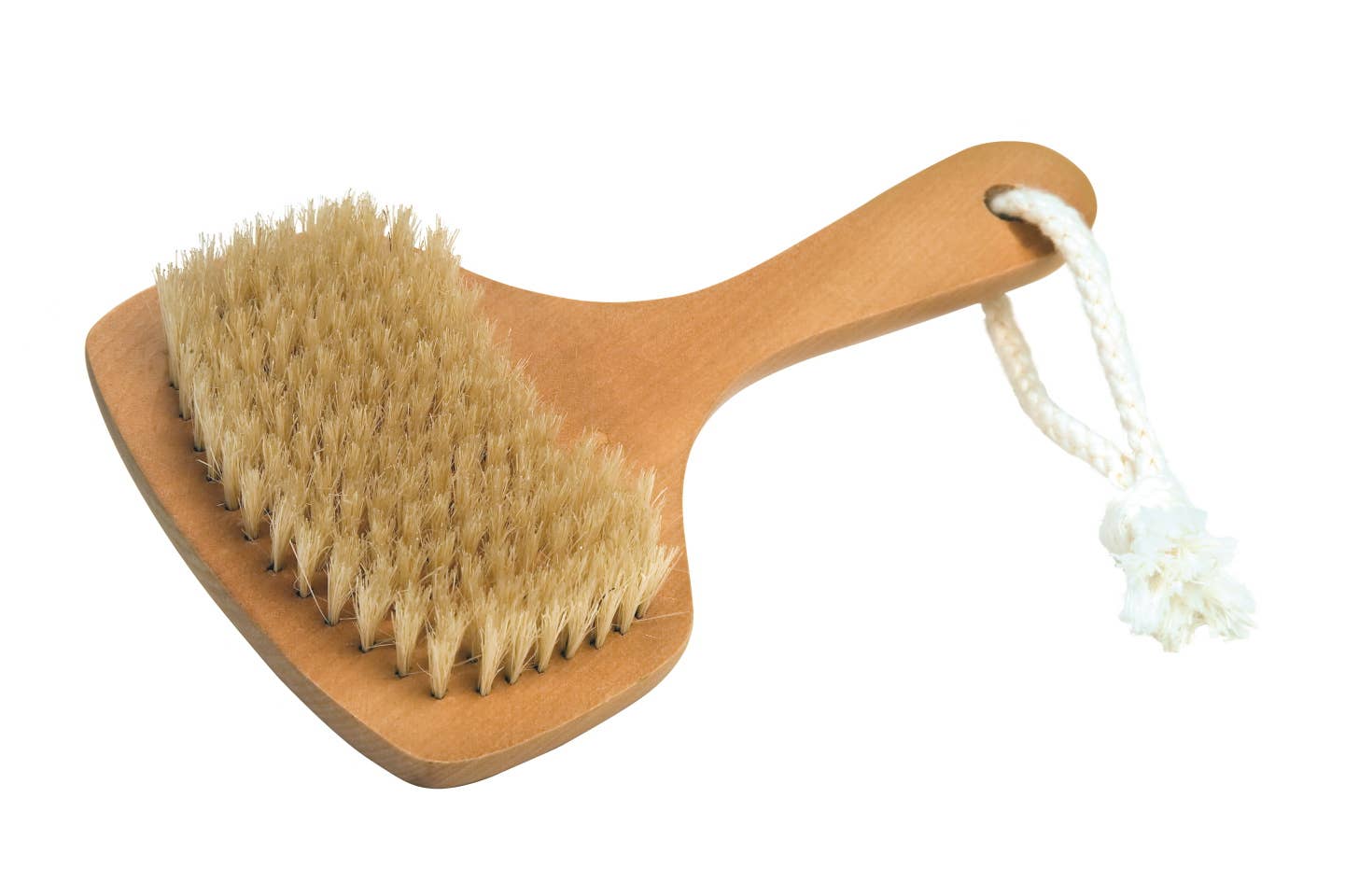 Paddle-Brush Bath Brush with Natural Bristles Croll & Denecke - Wooden body brush with short handle, dry brush shower bath wellness, Smaller Version