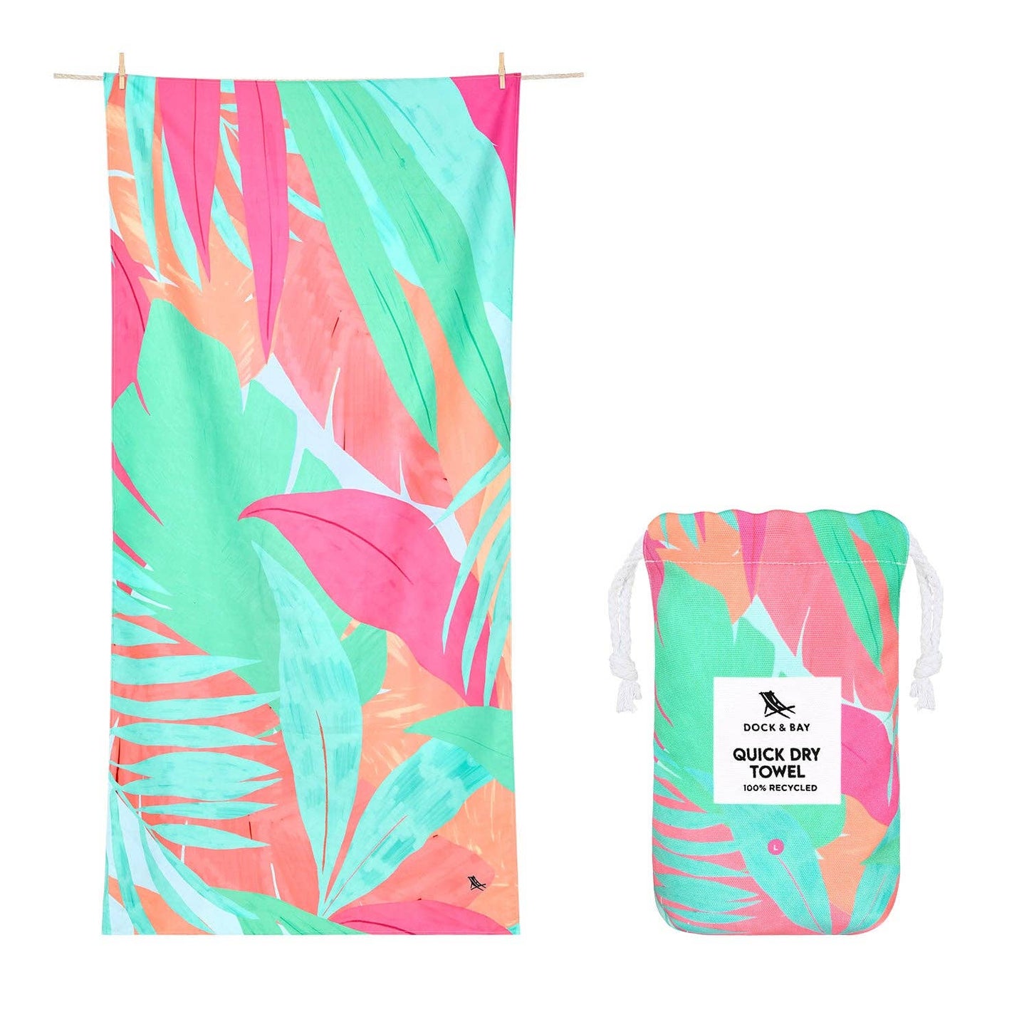 Dock & Bay UK - Dock & Bay Quick Dry Towel - Hot Tropics: Extra Large (200x90cm)