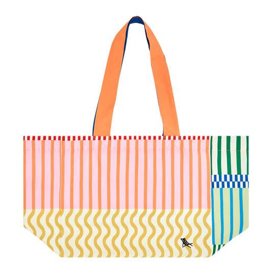 Dock & Bay UK - Dock & Bay Everyday Tote Bag - Stripe Up Your Life: Medium (39x19cm)