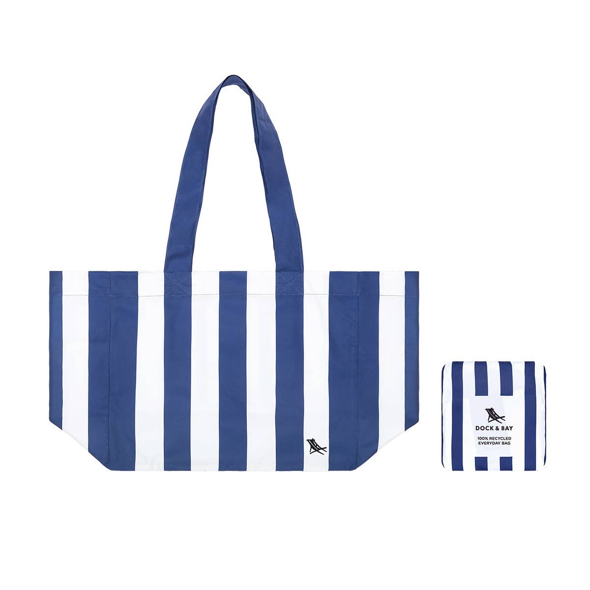 Dock & Bay UK - Dock & Bay Everyday Tote Bag - Whitsunday Blue: Whitsunday Blue / Medium (15x7")