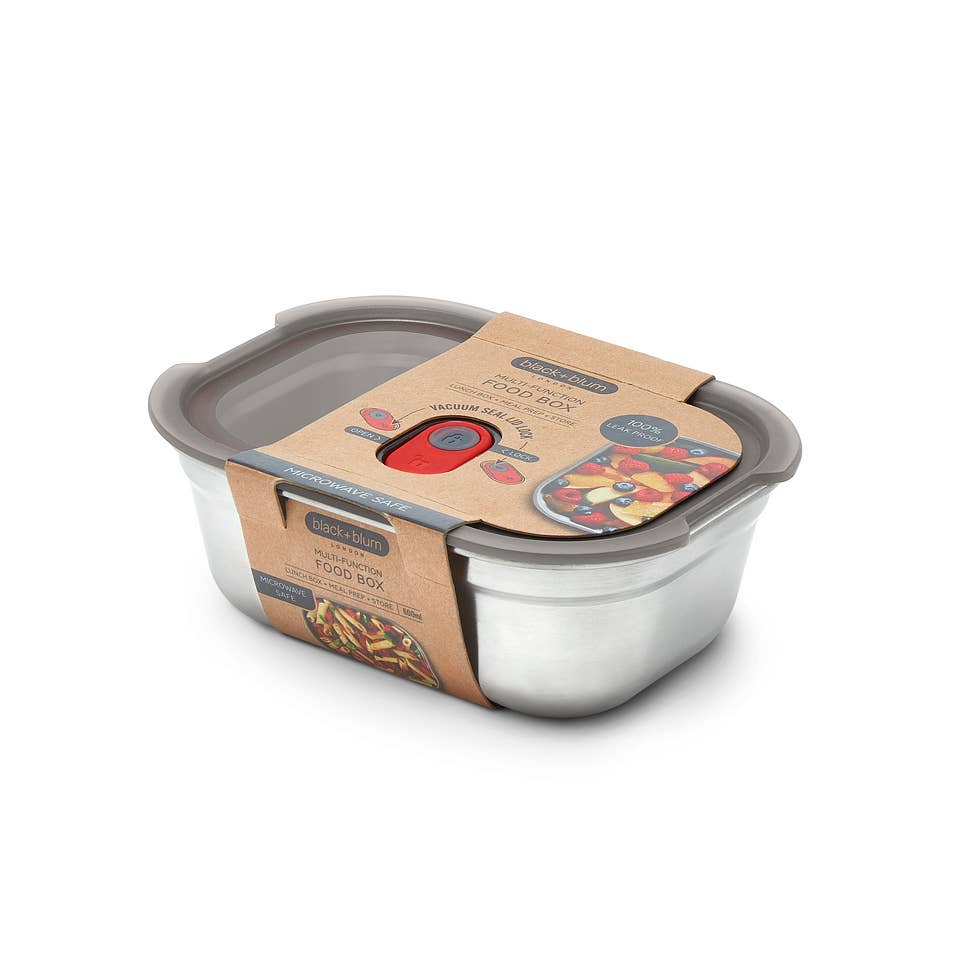 Black+Blum - Lunch Box - Microwave-Safe Leak Proof Stainless Steel Box: Medium 900ml