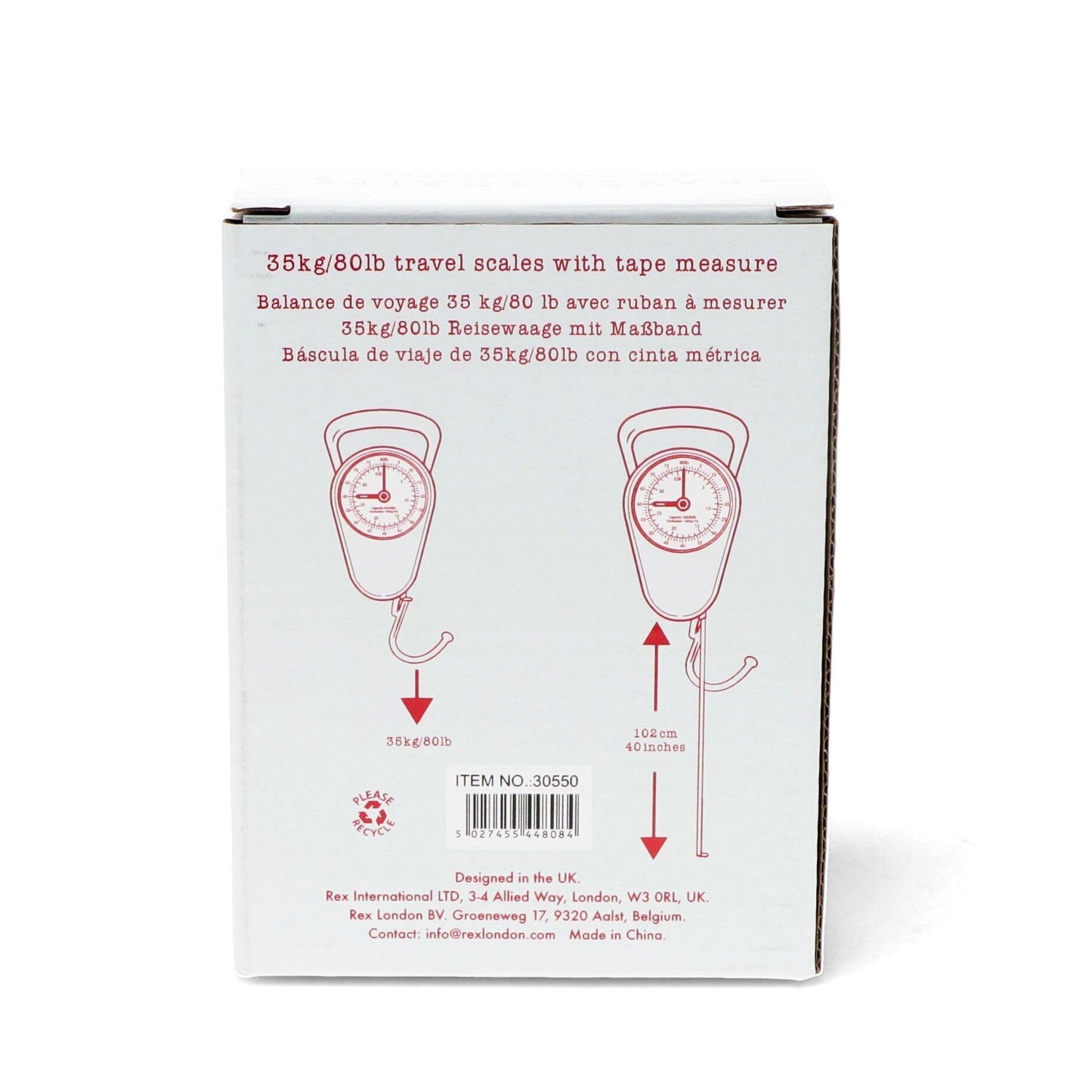 Travel Scales With Tape Measure - Petrol Blue