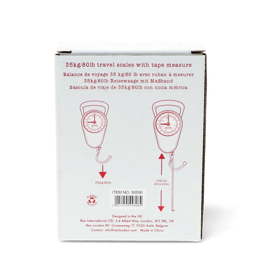 Travel Scales With Tape Measure - Petrol Blue
