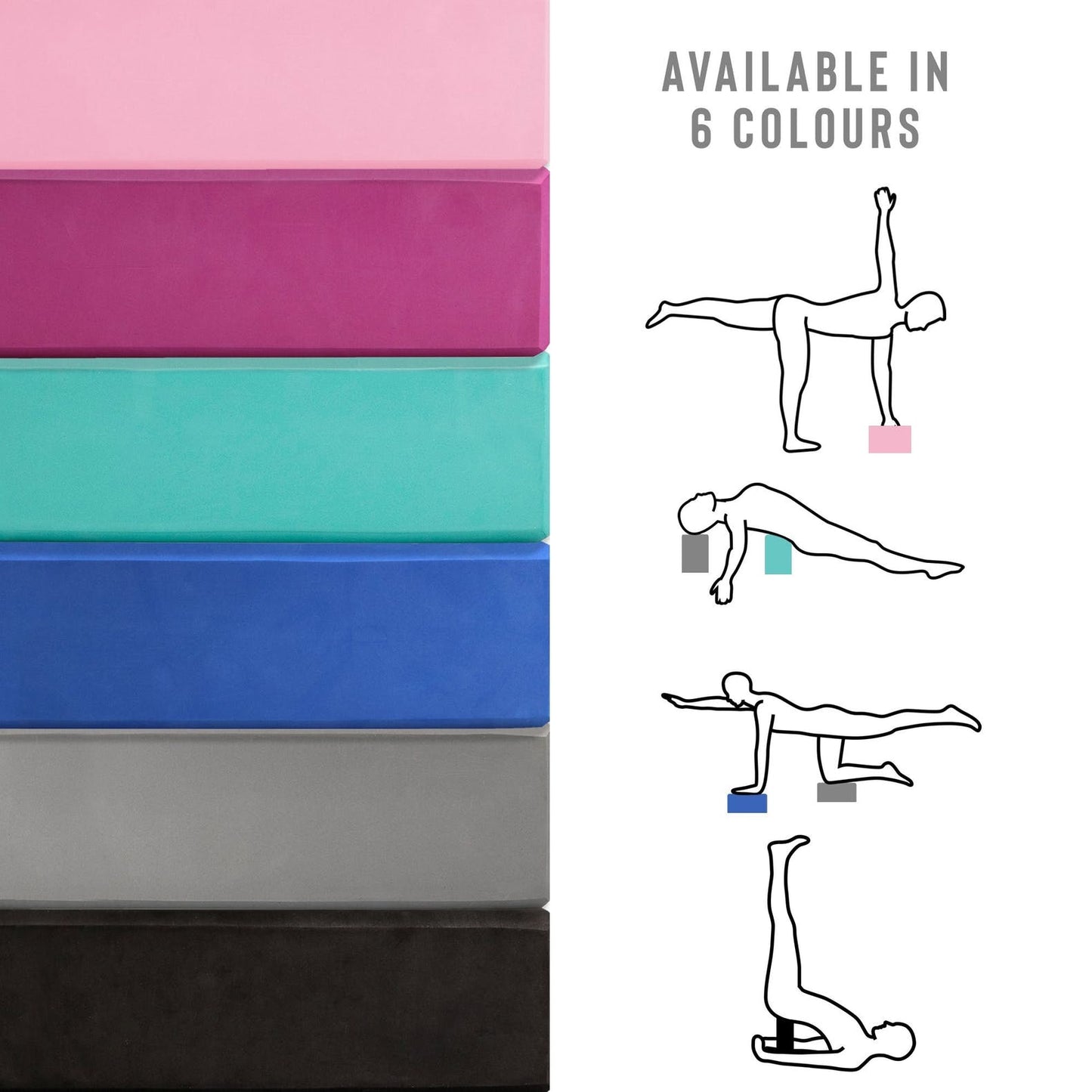 MYGA Foam Yoga Block - 2 Colour Options