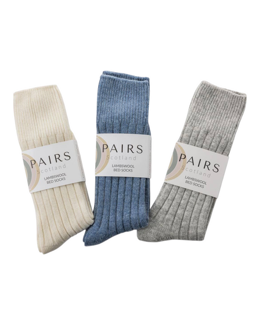 Pairs Scotland - Lambswool Chunky Socks: One size fits all
