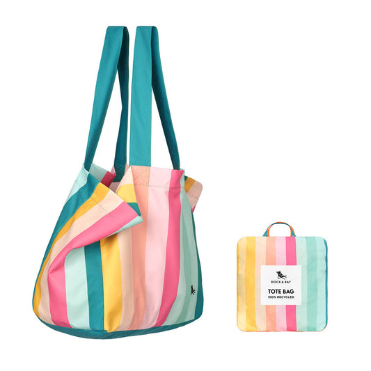 Dock & Bay UK - Dock & Bay Everyday Tote Bag - Coastal Candy: Medium (39x19cm)