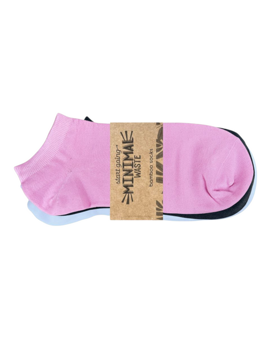 Bamboo Sneaker Socks 5 Pair Pack | Mixed Colours | Size 35-38