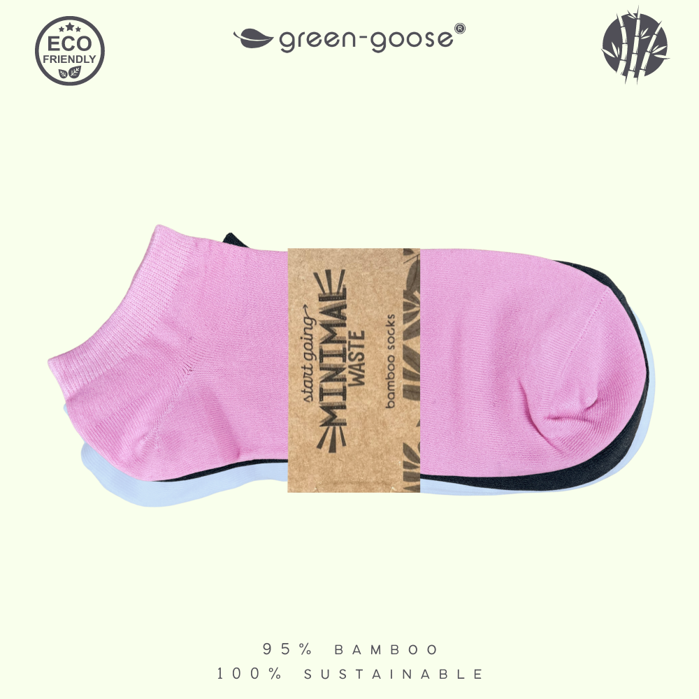 Bamboo Sneaker Socks 5 Pair Pack | Mixed Colours | Size 35-38