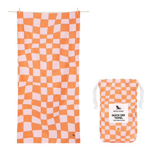 Dock & Bay UK - Dock & Bay Quick Dry Towels - Groovy Check: Large (160x90cm)