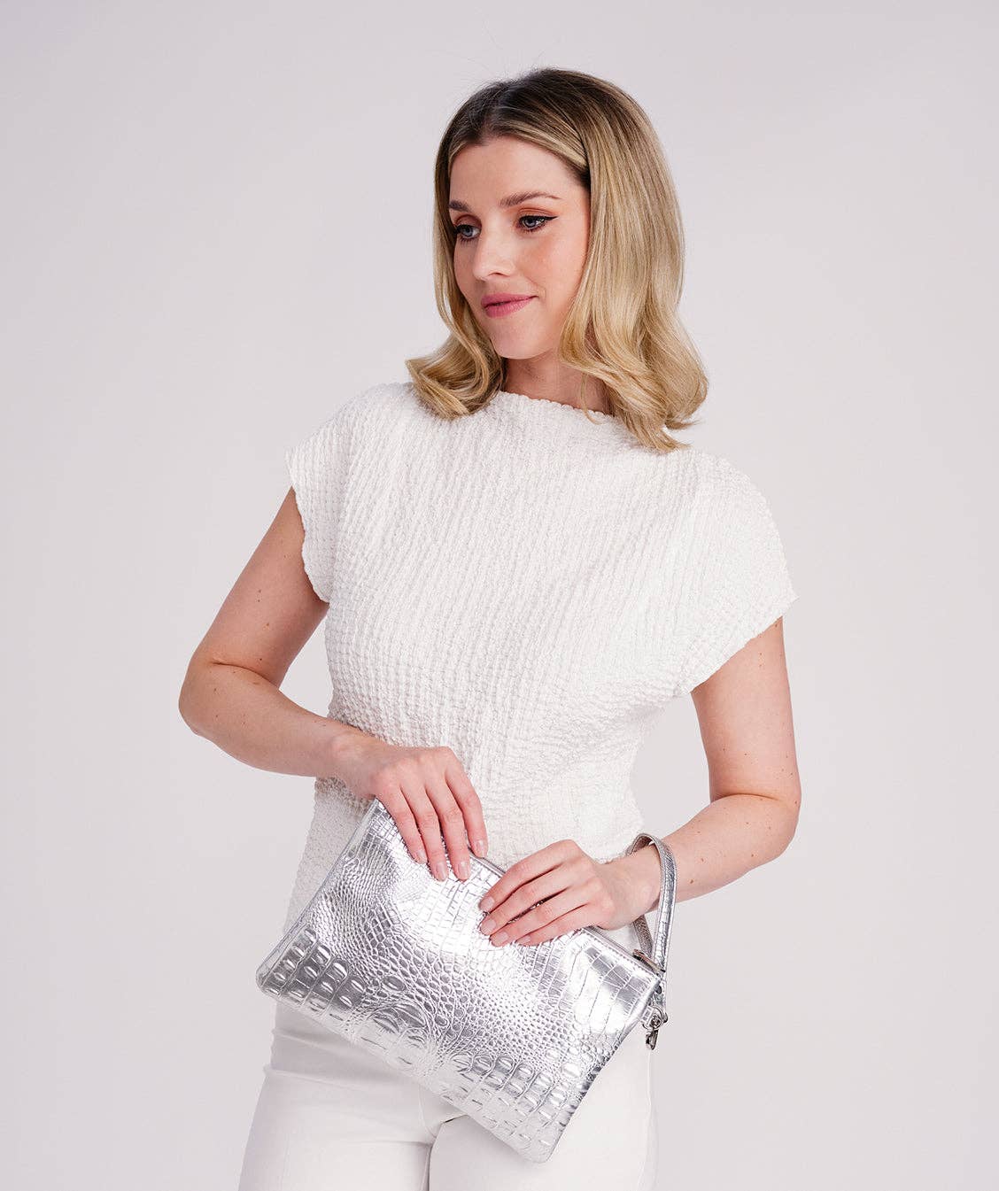 Pia Rossini - Reagan Clutch Bag - Silver