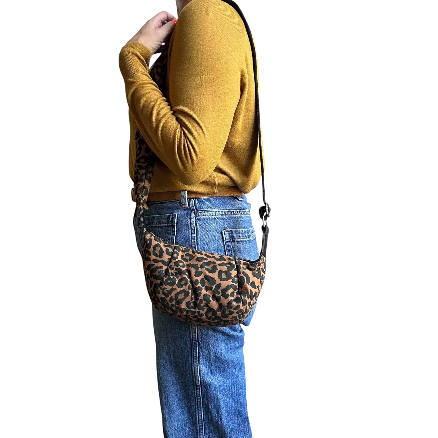 Sixton London - Brixton Cross Body Mini Sling Bag - Brown Leopard Print
